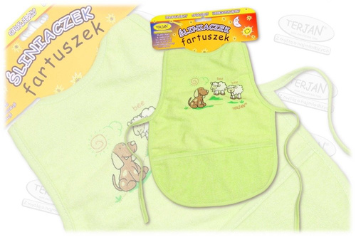 Śliniak fartuszek TERJAN różowy