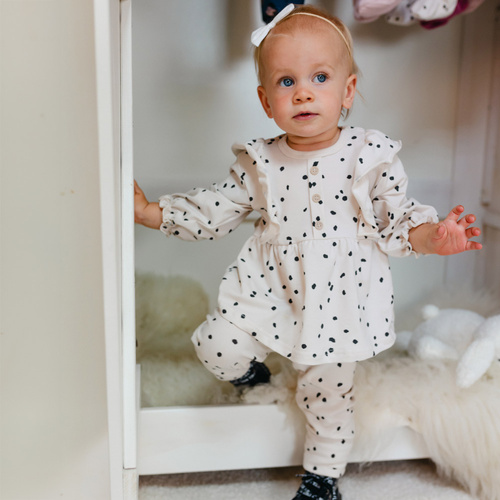 Dogs & Spots Eevi Tunika niemowlęca - ecru