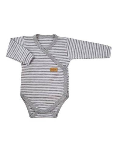 "Lines" Terjan Body rozpinane z długim rękawem - szary