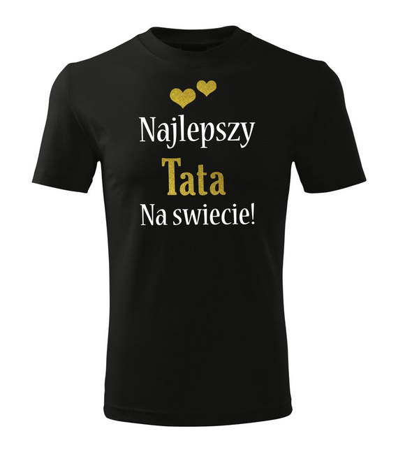 "Najlepszy tata na świecie" Moocha koszulka męska czarny