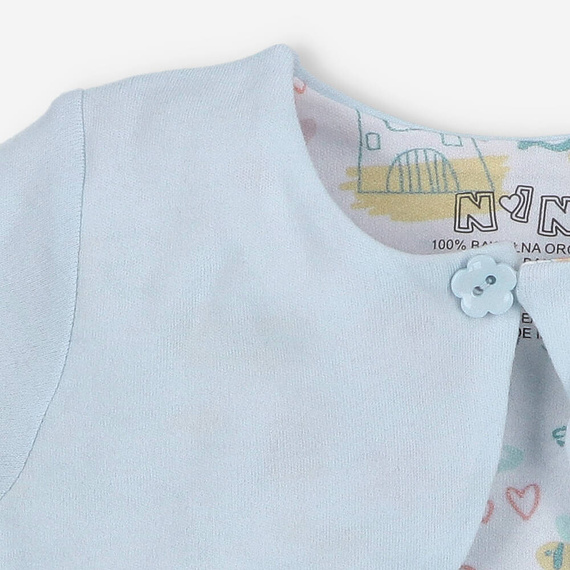 Sunny Bolerko niemowlęce z bawełny organicznej Nini błękitny