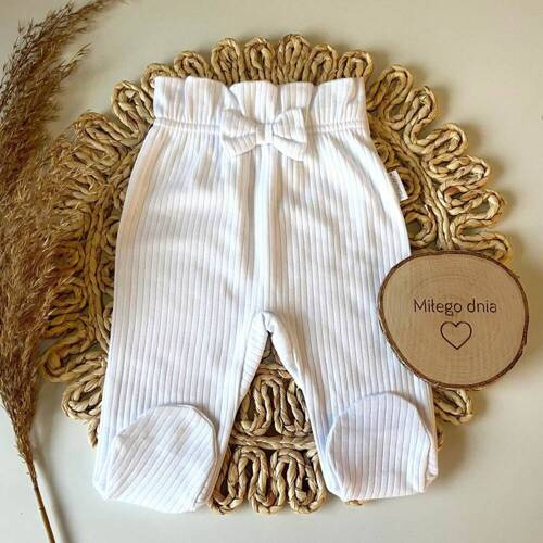 PG081 Prążek Mamatti Półśpiochy niemowlęce - biały