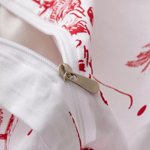 Laponia Pościel świąteczna bawełniana satynowa Spod Igły i Nitki biała czerowna – elegancka i miękka