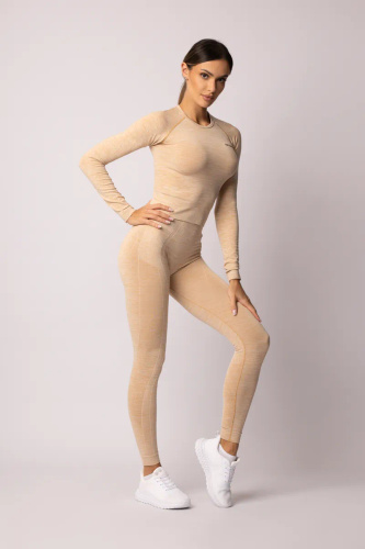 Melange Rashguard bluzka damska długi rękaw Spaio iced coffee