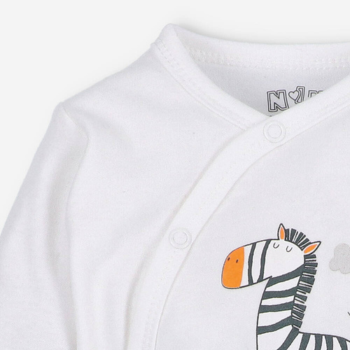 ABN-5322/ECR Zebra Body kopertowe z bawełny organicznej Nini ecru