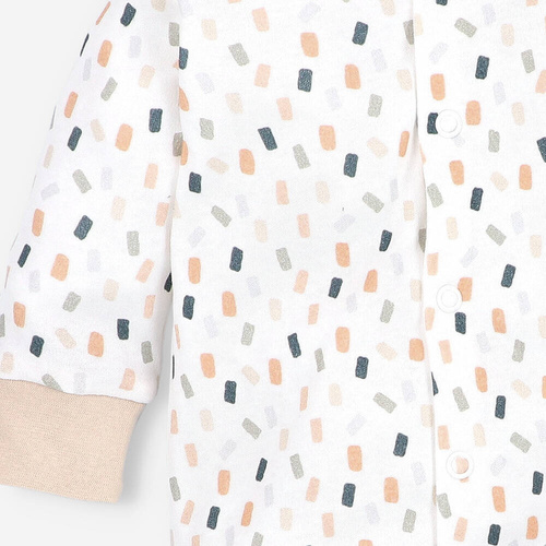 ABN-5326 Pajacyk z bawełny organicznej Nini kremowy