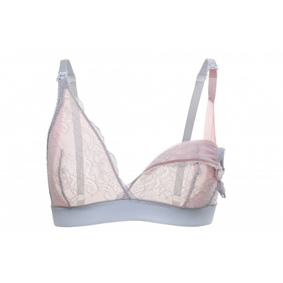 Mama Sensi Light Grey miękki biustonosz do karmienia Momtobe szary