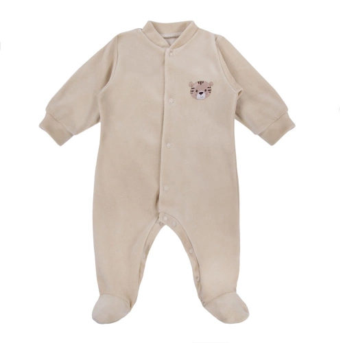 "Baby Love" Ewa Klucze Pajac welurowy z naszywką- szary