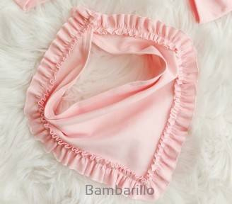 Lola Bambarillo Chusta apaszka niemowlęca pudrowy róż