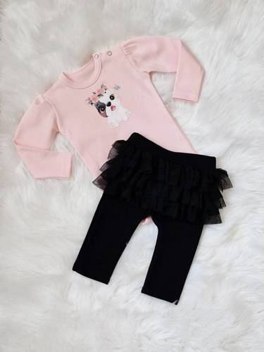 Puppy Bambarillo Body z długim rękawem pudrowy róż