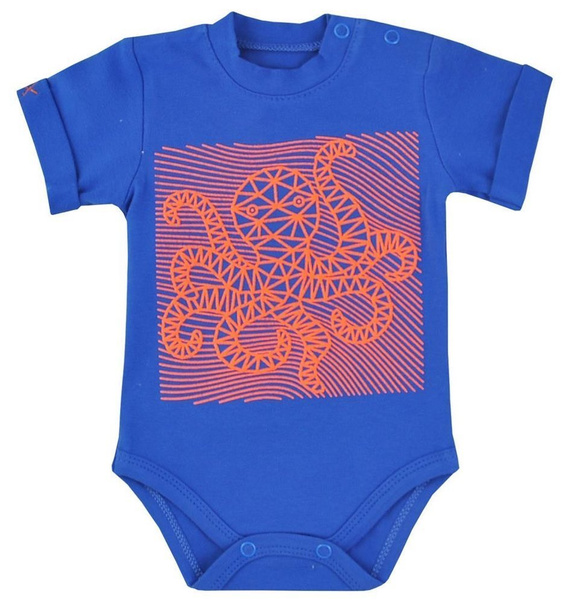 Bawełiane Body krótki rękaw "JOŚMIORNICA" Koala- grafitowy