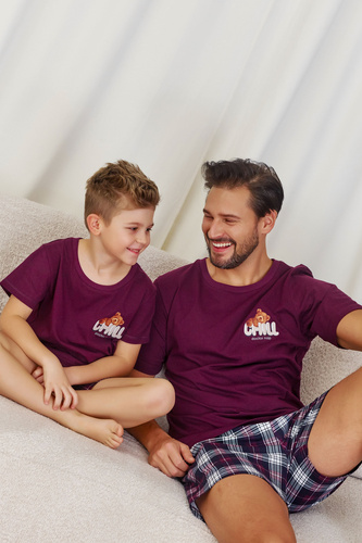 7201 "Chill" Piżama Męska Doctor Nap - burgundy