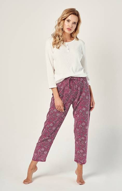 2994 Estella Piżama damska Taro - kremowy