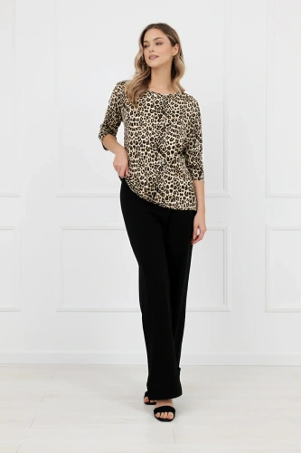 Bluzka damska Kenia Italian Fashion panterka wiskoza 3/4 rękaw