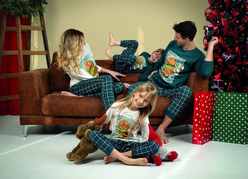 115/234 Cookie Piżama męska świąteczna Cornette - zielony