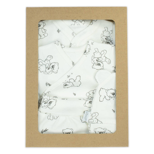 4700 02 Komplet wyprawkowy 4-częściowy nadruk "Basic" Nicol - ecru