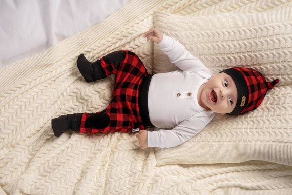 Body z długim rękawem 163546 "Magia Świąt" Nicol - biały