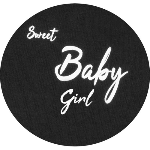 "Black & White" Body z długim rękawem dla dziewczynki Terjan - czarny