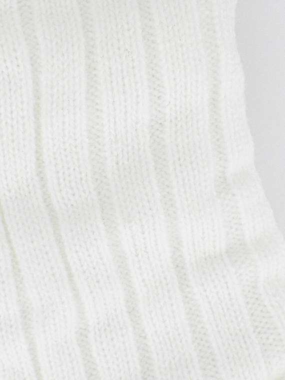 SL001 Getry w prążek Noviti - biały