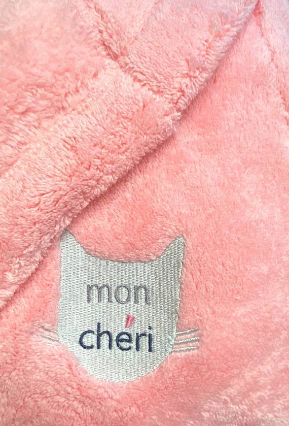 Lota L&L Szlafrok dziecięcy z uszkami - melange