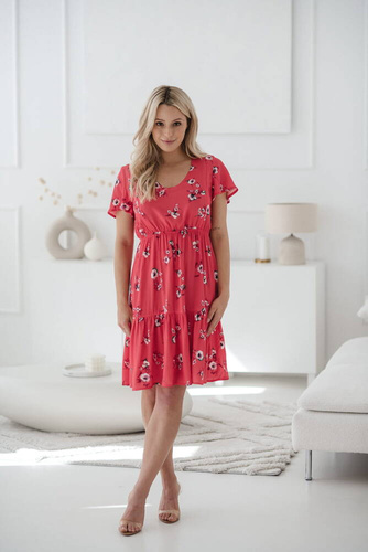 Lovely Dress Milk&Love sukienka ciążowa i do karmienia koralowy