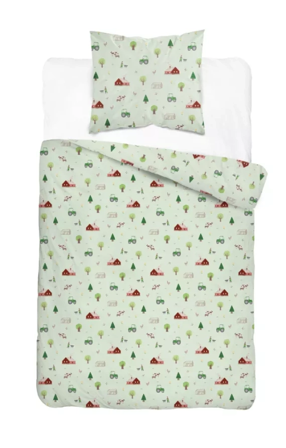 5441 A Farma Pościel dziecięca bawełniana Detexpol miętowy