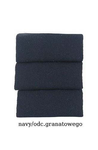 Rajstopy W28.00 Kids bawełniane gładkie - jeans/ odc. niebieskiego