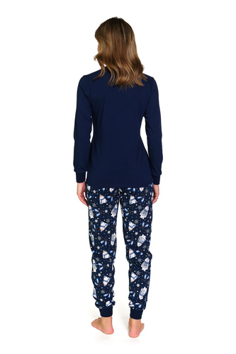 7337 Piżama damska Doctor Nap Cozy Bear – bawełna, długi rękaw i spodnie