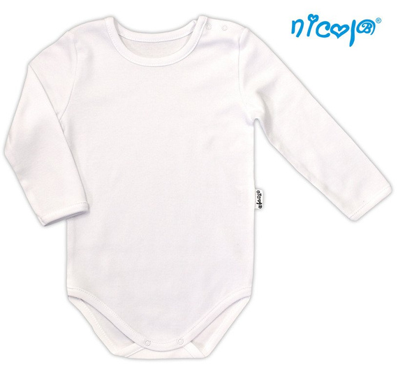 091 Body niemowlęce z długim rękawem "Basic" Nicol - ecru