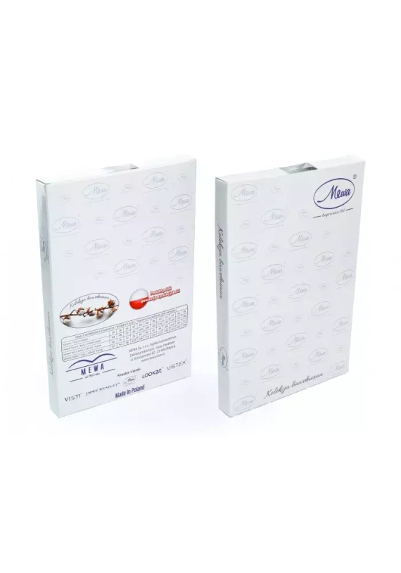 86565 Anna koszula nocna z rozpinanym dekoltem Mewa biały-turkus