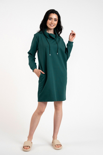 Malmo tunika damska długi rękaw Italian Fashion - zielony