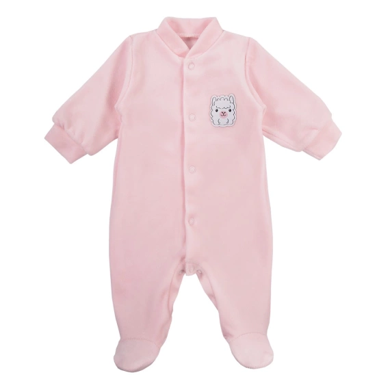 "Baby Love" Ewa Klucze Pajac welurowy z naszywką- beż