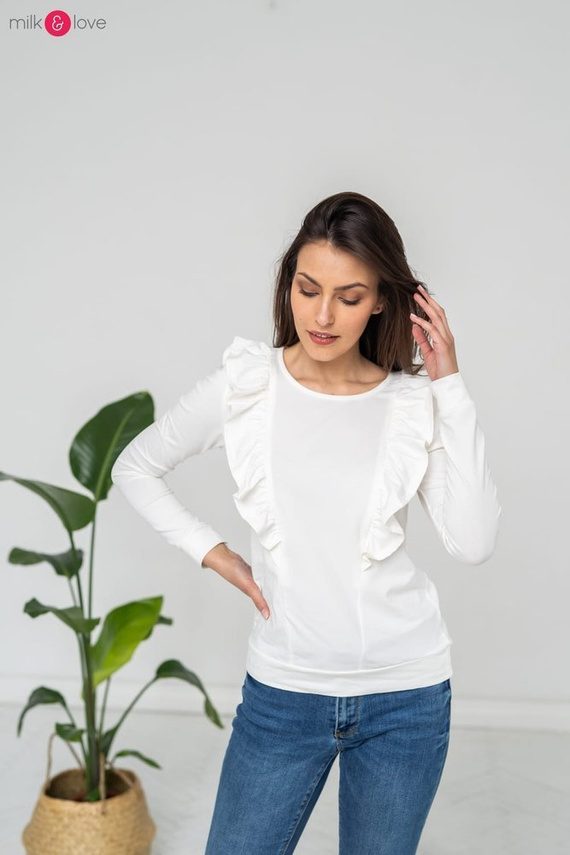 Milky Waves Milk&Love Bluzka do karmienia kremowobiały