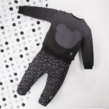 Magic Eevi Dresowe spodnie na gumce - druk