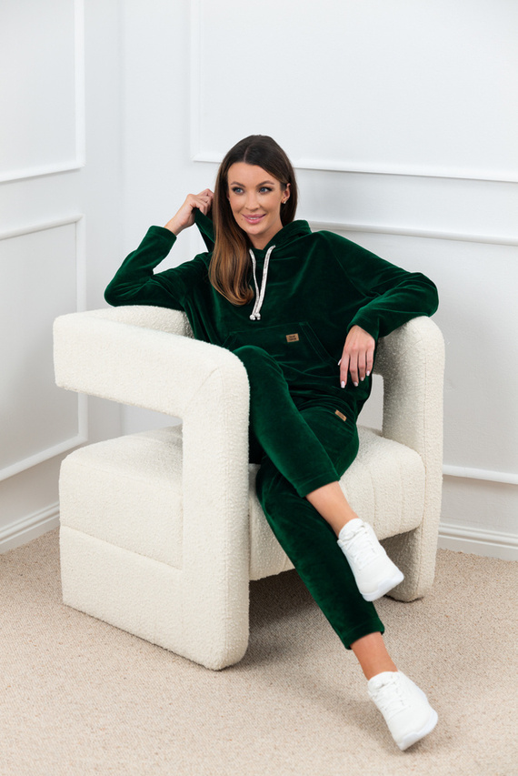 Oliw Bluza damska z kapturem Italian Fashion - ciemny zielony