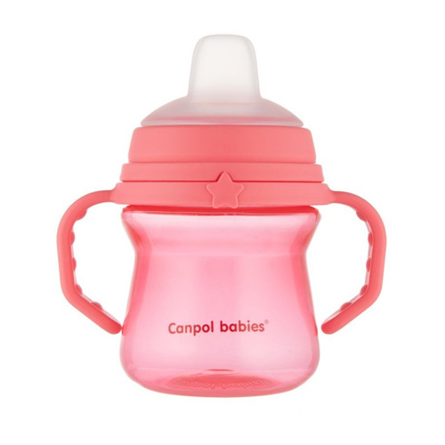 CA56/614PIN kubek z silikonowym ustnikiem FirstCup Canpol Babies różowy