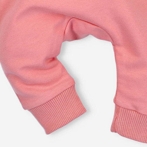 ABN-5065/KOR Śliweczki Spodnie dresowe z bawełny organicznej Nini koralowy