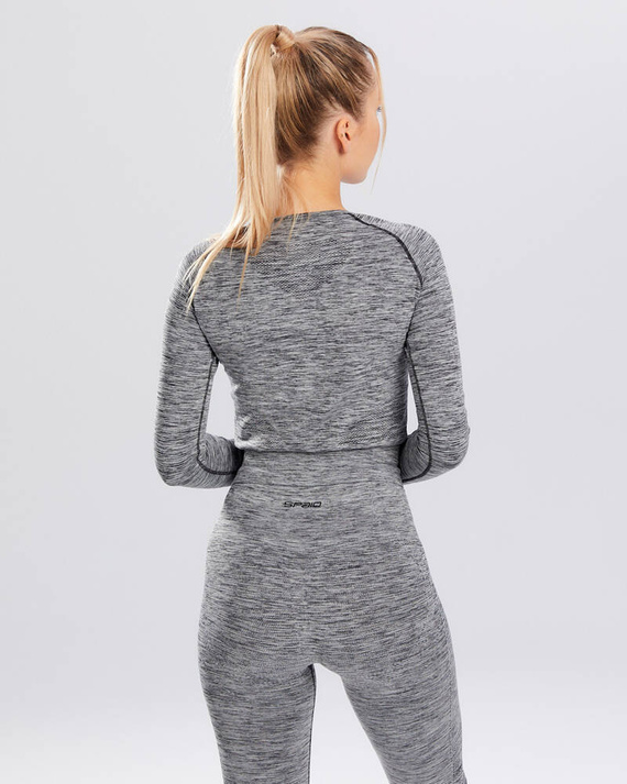 Melange Rashguard bluzka damska długi rękaw Spaio grey