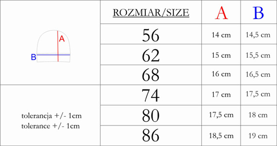 214055 Muki Nicol Czapeczka niemowlęca