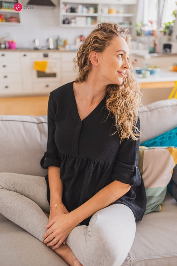 Mother Nature Milk&Love Tunika do karmienia piaskowa