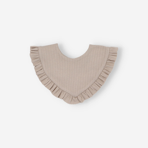 Lagarto Verde Apaszka chustka niemowlęca z dzianiny prążkowej  - beżowy