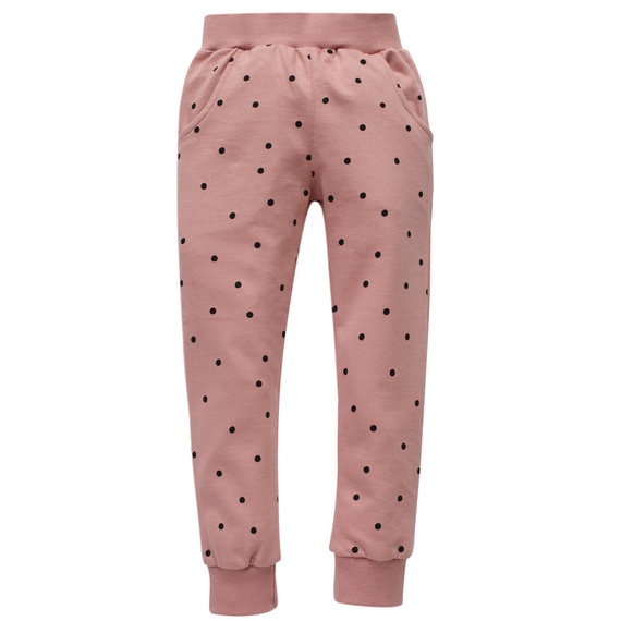 Tres Bien Pinokio Spodnie dziecięce - róż groszki