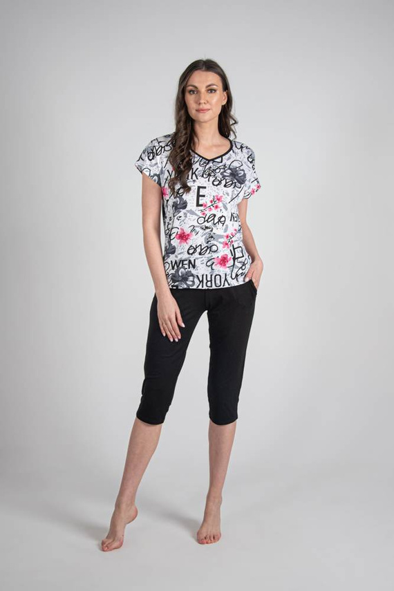 676 Soled Piżama Damska Forex - biały