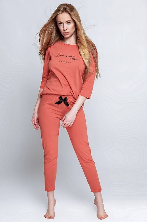 Sensis Hypnotic Piżama damska 3/4 - rudy