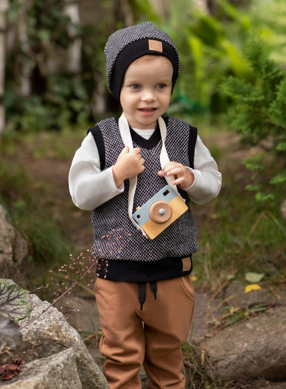 Le Tigre Pinokio Pumpy dla chłopca- brąz