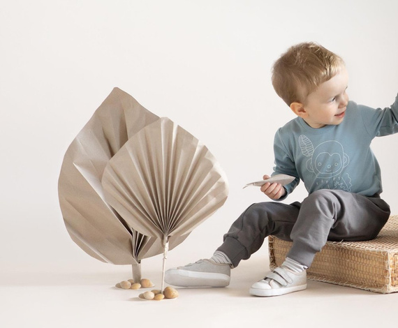 Body z długim rękawem "Slow Life" Pinokio - niebieski