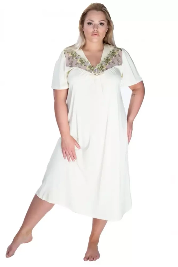 86584 Diana Summer koszula nocna damska Mewa kremowy