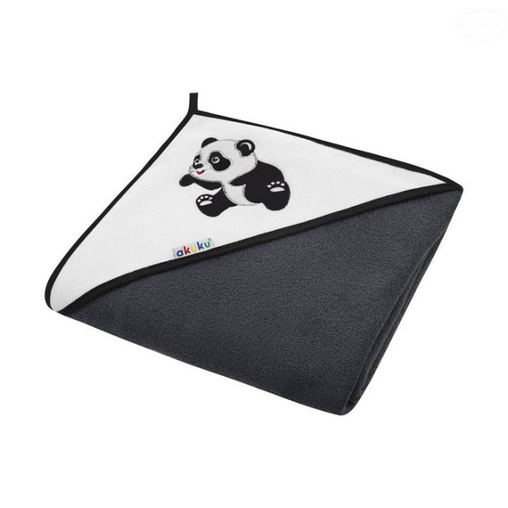 ALA1251 Panda niemowlęce okrycie kąpielowe Akuku grafitowy