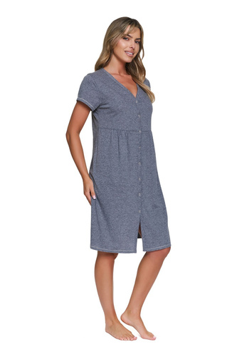 Koszula Ciążowa Doctor Nap 7547 100% Bawełna Do Karmienia Damska-dark grey