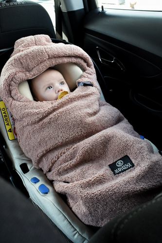 Dusty Pink Śpiworek Alpaka Makaszka